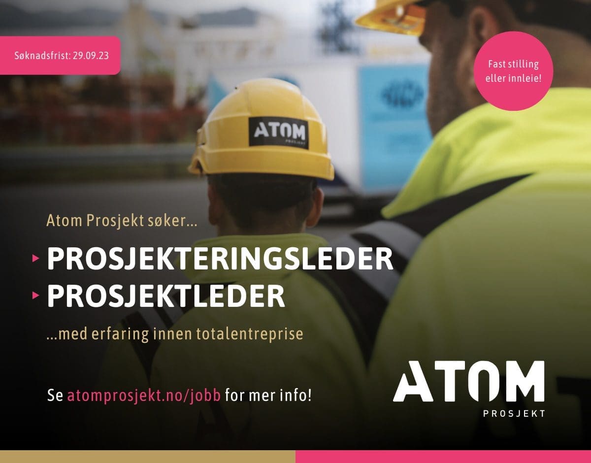 2023-08 - Atom Prosjekt Stillingsannonse med dato